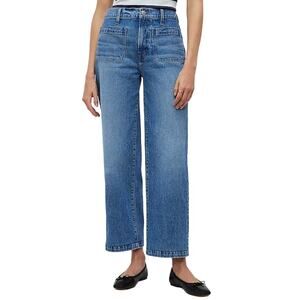 Madewell Perfect Vintage Wide Leg Jeans Patch Pocket Faded Medium Wash Size 29